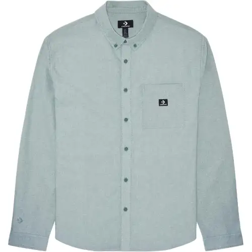 Converse Shirts Unisex Green Lapel Moderate Shirt