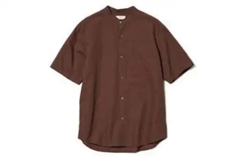 UNIQLO Shirts Unisex Umber Stand Collar Moderate Other