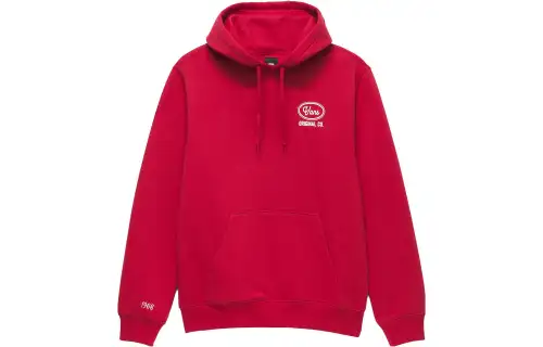 Vans Auto Shop Sweatshirts Unisex Red Hooded Moderate Regular