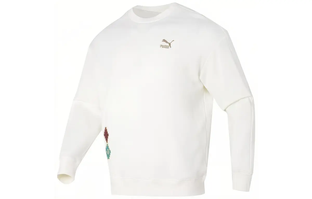 PUMA CNY Sweatshirts Unisex Warm White Crew Neck Moderate