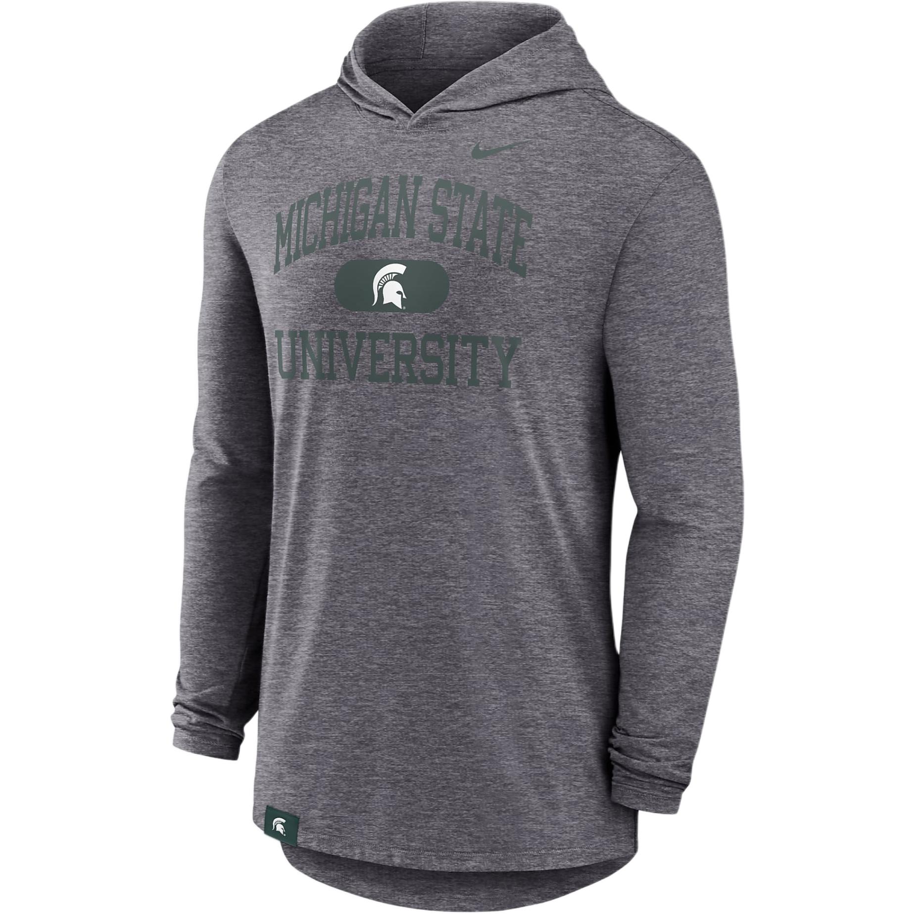Nike Michigan State Spartans Blitz Men's Nike Dri-FIT College Long-Sleeve Hooded T-Shirt