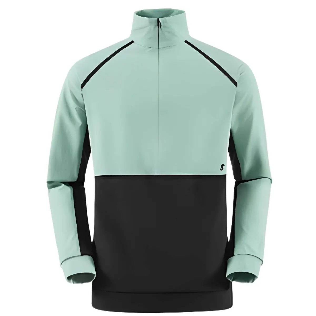 SALOMON SS25 Sweatshirt Unisex Sea Wave Blue/Pitch Black