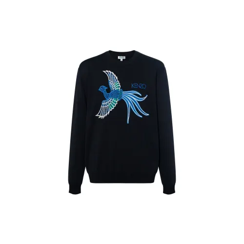 KENZO Sweatshirts Men's Black Crew Neck Moderate Other