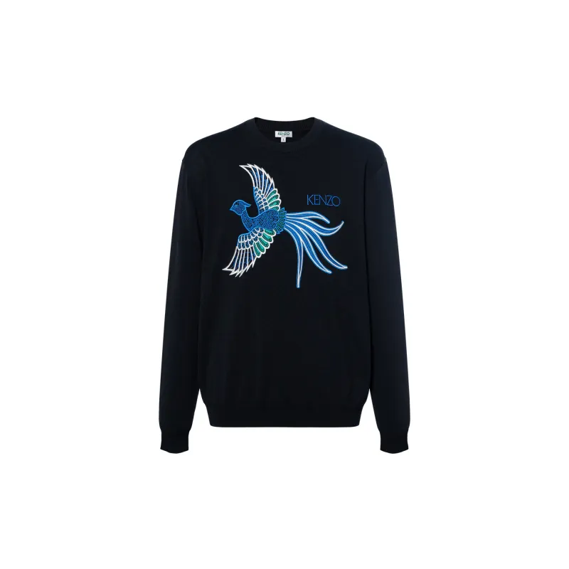 KENZO Sweatshirts Men's Black Crew Neck Moderate Other