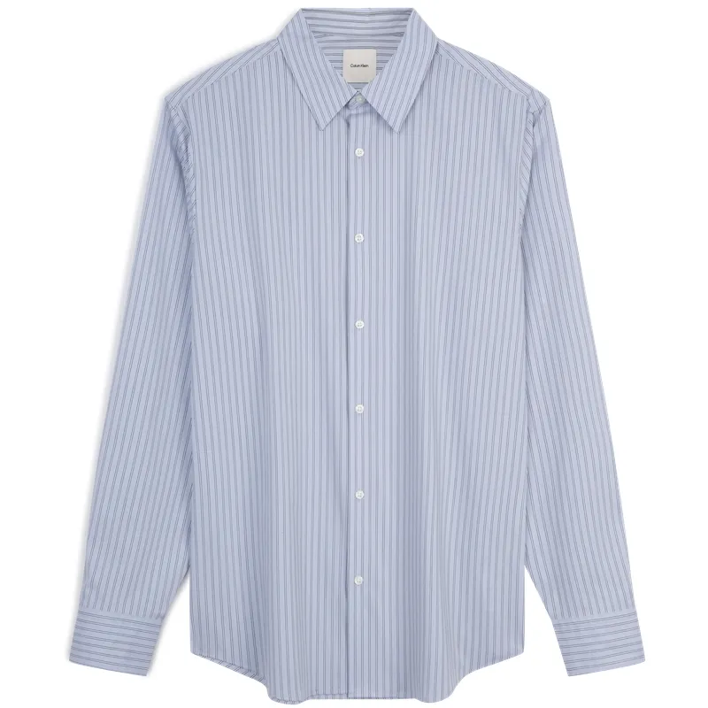 CALVIN KLEIN Shirt Men's Blue Base Stripes