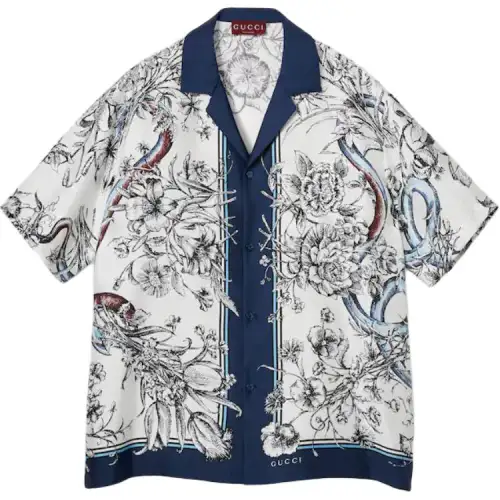 GUCCI SS25 Shirt Men's Blue White