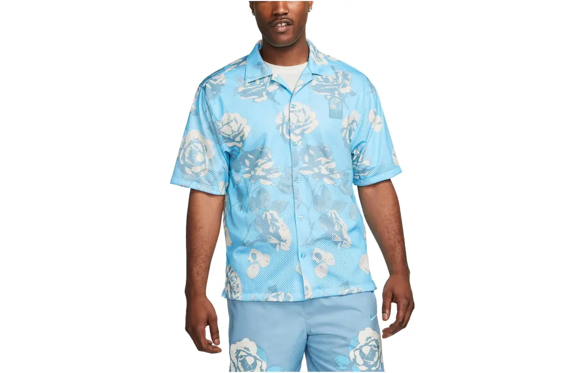 Nike Shirts Men's Blue Suit Collar Moderate Straight Fit