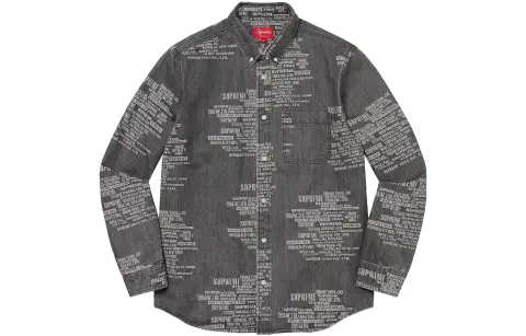 Supreme Trademark Jacquard Denim Shirt