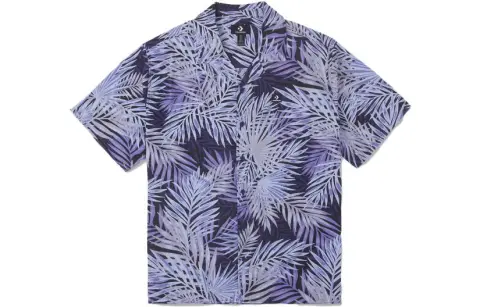 Converse Plant Print Resort Shirt Men's Blue