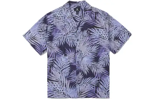 Converse Plant Print Resort Shirt Men's Blue