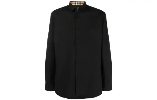 Burberry Logo Embroidered Buttoned Shirt