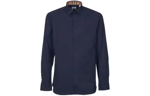 Burberry Equestrian Knight Logo Embroidered Buttoned Shirt