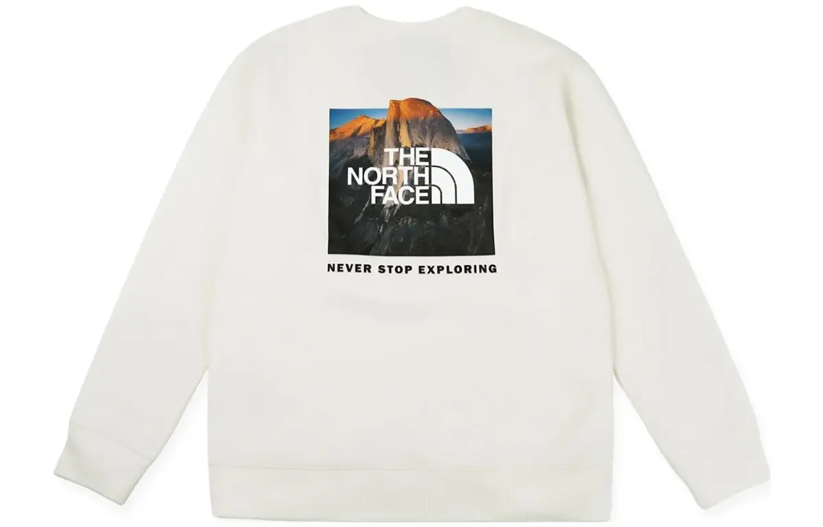 THE NORTH FACE Urban Exploration Letter Logo Print Loose Fit Outdoor Thermal Knitted Fabric Long Sleeved Hoodless