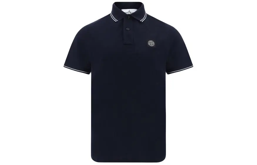 Stone Island logo-patch polo shirt