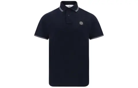 Stone Island logo-patch polo shirt