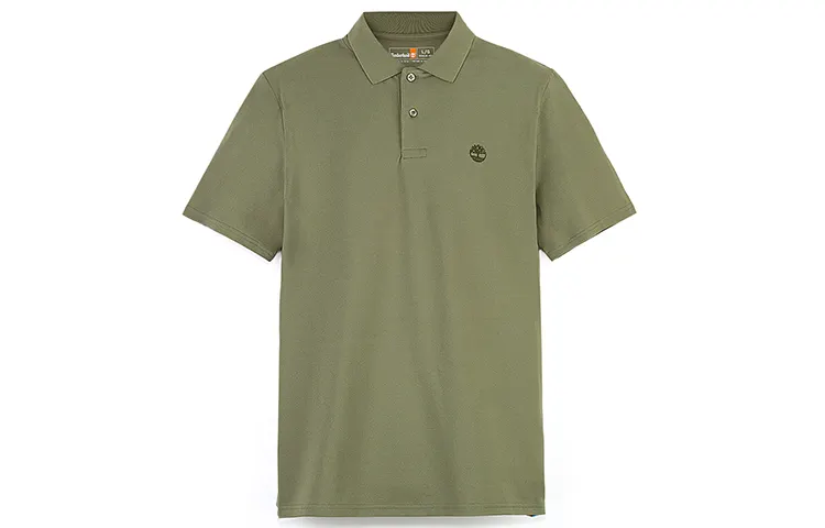 Timberland Polo Shirts Men's Kassel Green Polo Collar Moderate Straight Fit