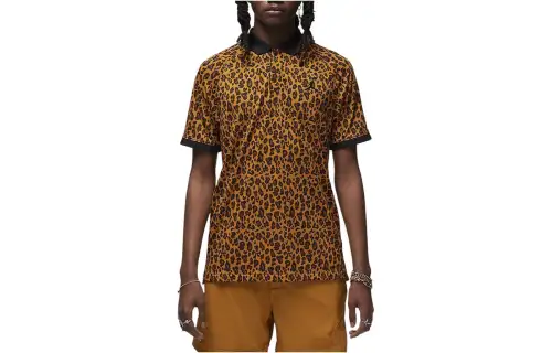 Jordan BRAND Dri FIT Sport Polo Shirt Men's Desert Yellow Brown
