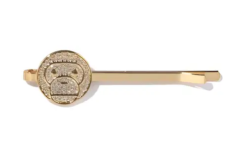 A BATHING APE Animal Pattern Hair Clips Women's Gold Monkey/Gold French Fries/Gold Stars/Gold Hamburger
