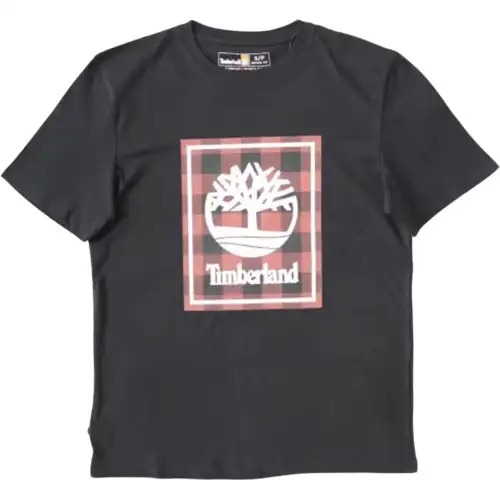 Timberland T Shirts Men's Black Crew Neck Moderate