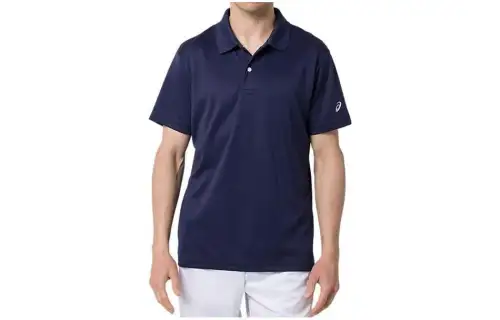 ASICS Polo Shirts Unisex Blue Polo Collar Moderate Straight Fit