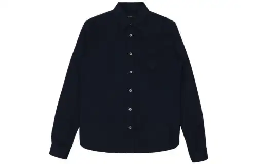 GUCCI Shirts Men's Dark Blue Lapel Moderate Other