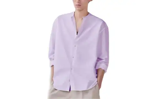 HERMES Shirts Men's Lilac Moderate