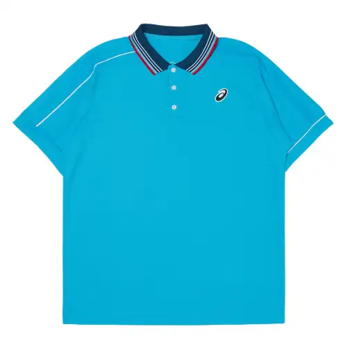 Asics Polo Shirt Men's Digital Aqua Blue