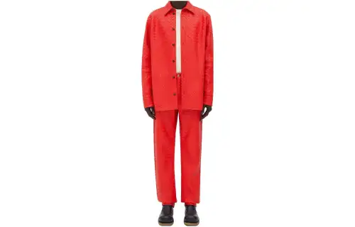 Bottega Veneta Shirts Men's Red Lapel Moderate Other
