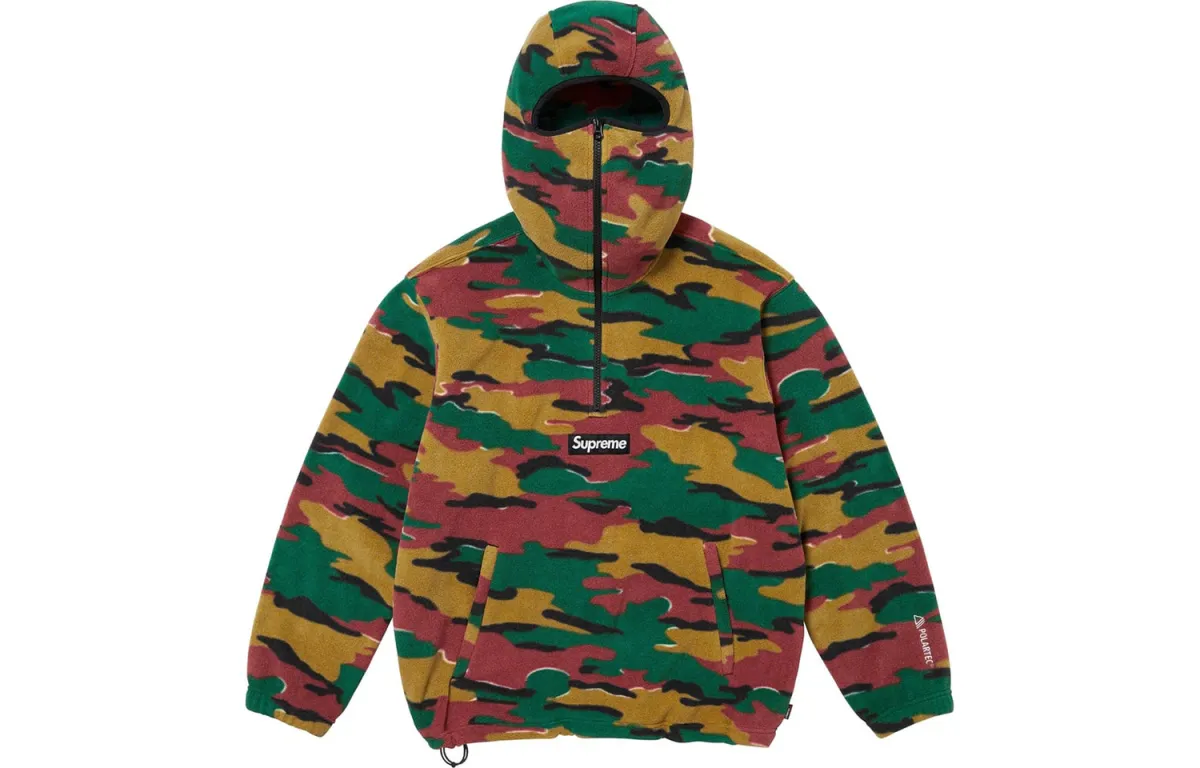Supreme Polartec Facemask Half Zip Hooded Sweatshirt