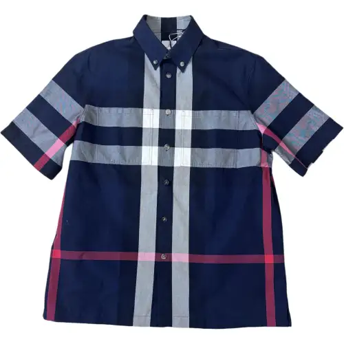Burberry Shirts Men's Blue Lapel Moderate Other