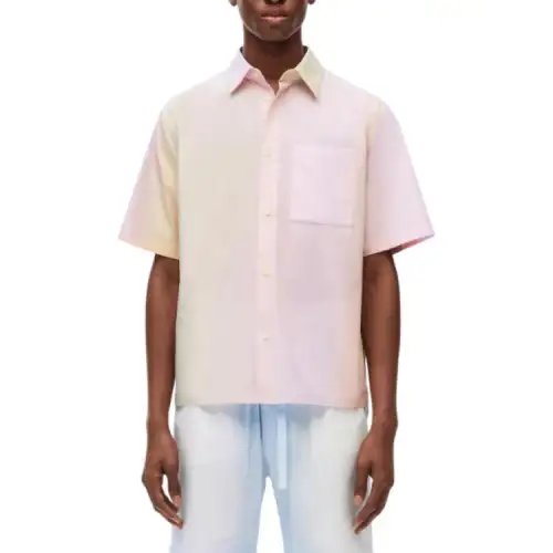 LOEWE Shirts Men's Pink Lapel Moderate Other