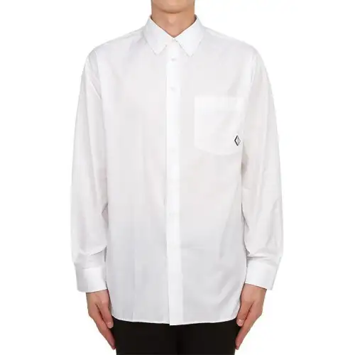 DIOR Shirts Men's White Lapel Moderate Shirt