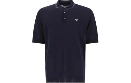 PRADA Polo Shirt Men's Navy Blue