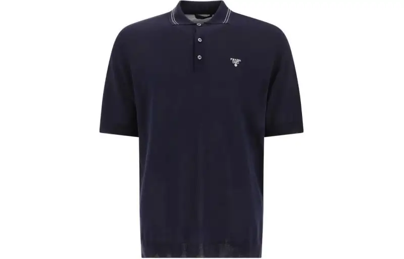 PRADA Polo Shirt Men's Navy Blue