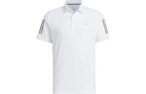 Adidas AEROREADY 3-Stripes Polo Shirt Golf Three Stripes Color Matching Sports Short Sleeve Polo Shirt Men's White