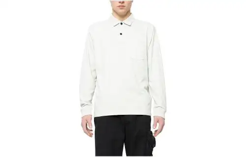 STONE ISLAND Logo embroidered Cotton Polo Shirt