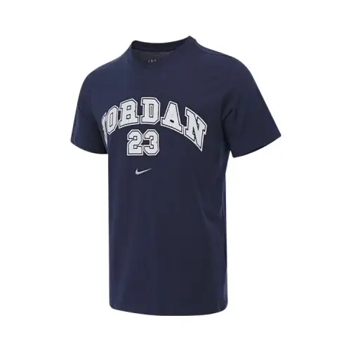 Jordan MVP T Shirts Men's Blue Crew Neck Moderate