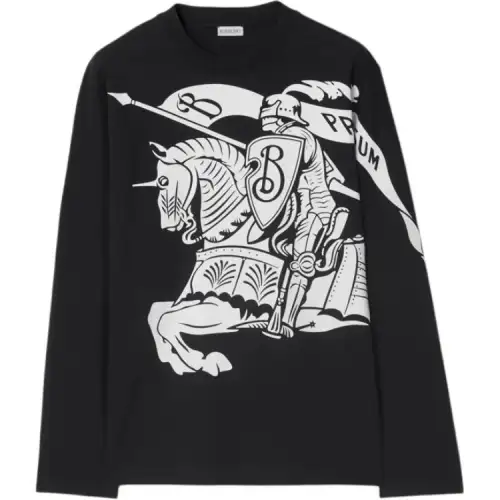 Burberry FW23 Cotton Top Sweatshirt Men's Black