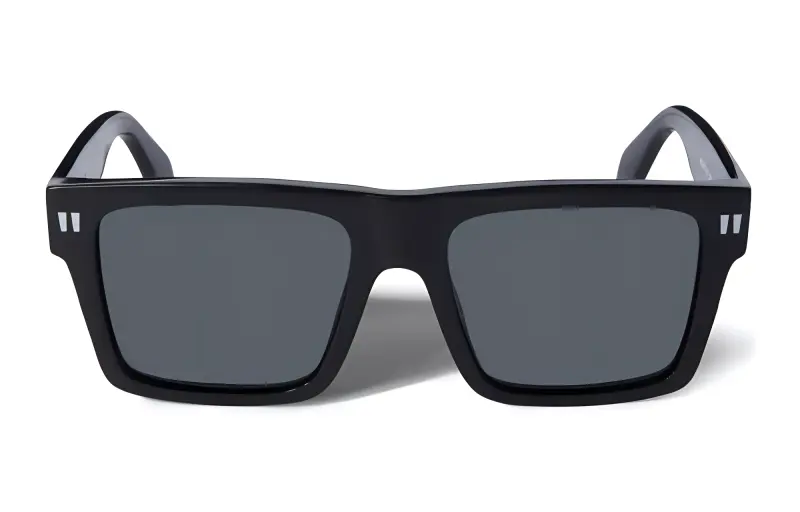 OFF WHITE Lawton Square Sunglasses Black/Dark Grey