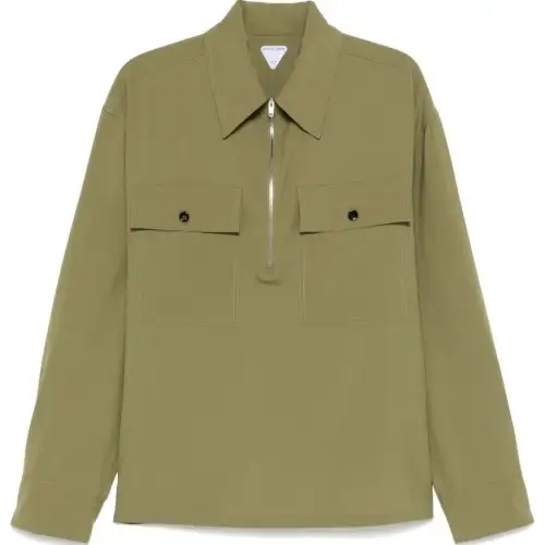 Bottega Veneta Regular Fit Front Zipped Shirt