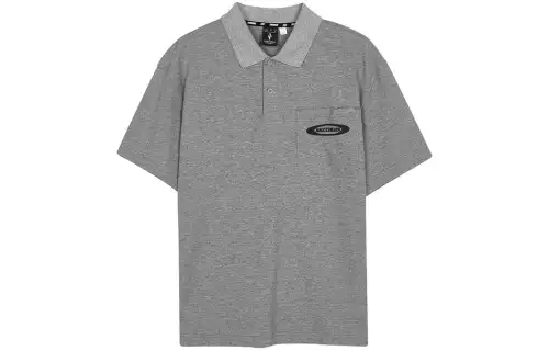 Skechers Polo Shirt Men's Medium Heather Gray