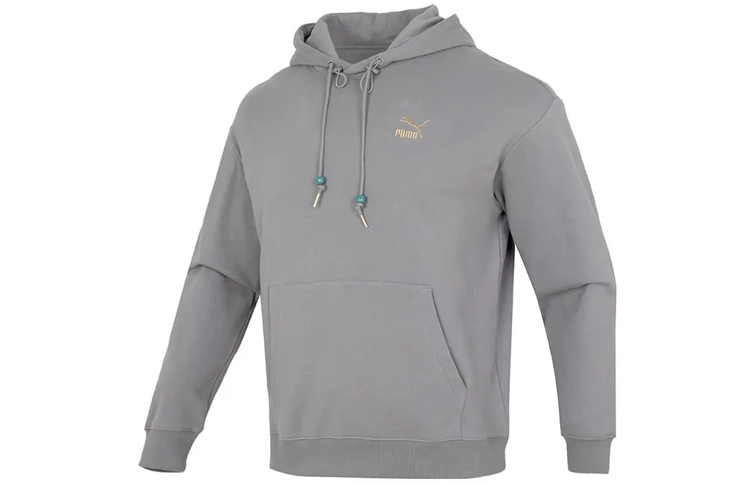 PUMA CNY Sweatshirts Unisex Gray Hooded Moderate Regular