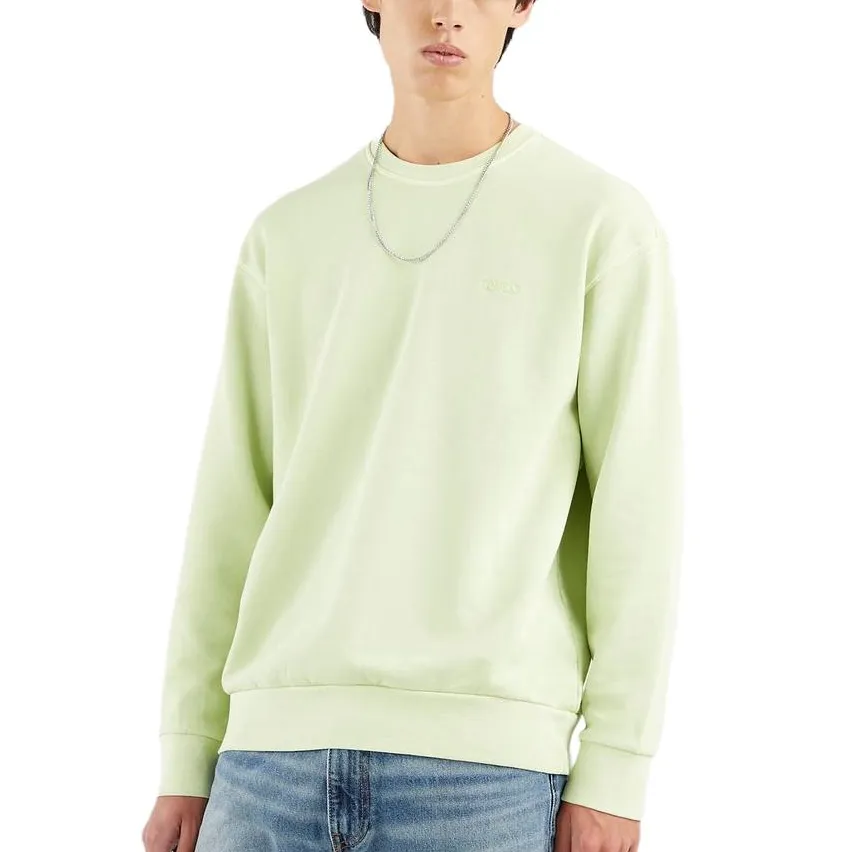 Levi's Sweatshirts Men's Green Crew Neck Moderate