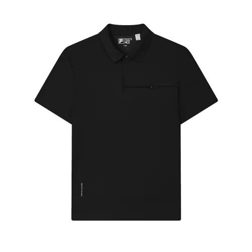 FILA WHITE Polo Shirt Men's Jet Black