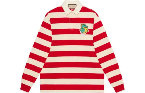 GUCCI SS24 Polo Shirt Men's Red White