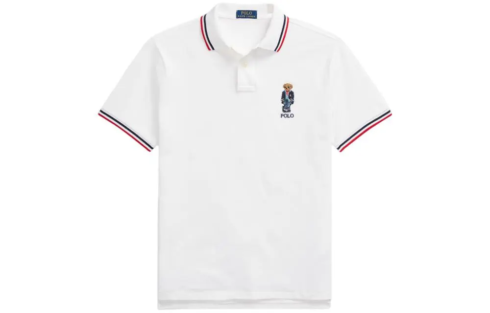 Polo Ralph Lauren Polo Bear Polo Shirt Custom Slim Fit Men's White
