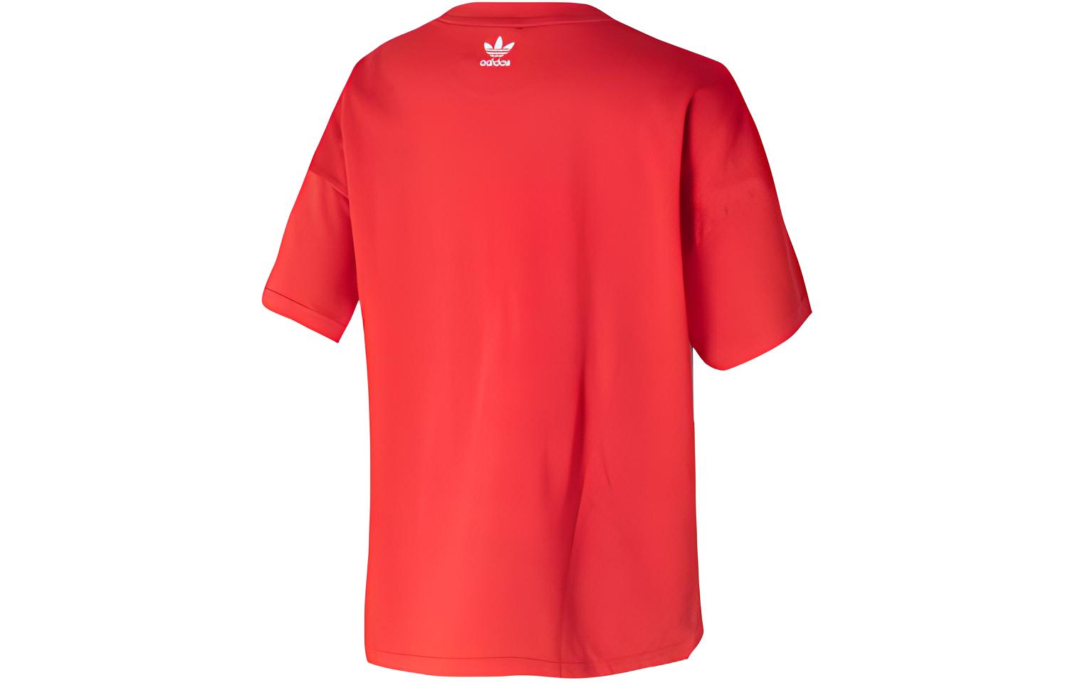 Женская футболка adidas originals LRG Logo T (красные) — фото 2