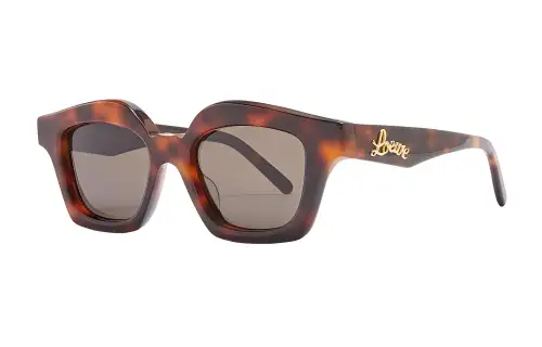 LOEWE Plate Frame Irregular Shape Glasses Women's