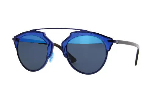 DIOR Metal Irregular Shape Sunglasses Men's Tortoiseshell
