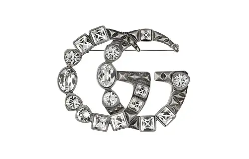 GUCCI Metal Brooches Women's Silver